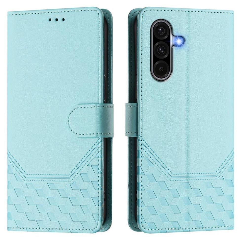 (mint green, Samsung A56 5G) Leather Case Wallet Durable Leather Rfid Blocking Card Holders Shockproof Kickstand Protective Flip Cover
