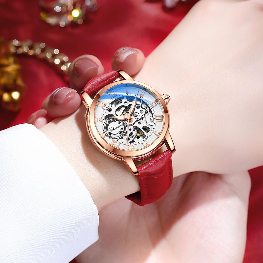 CHENXI Women Automatic Mechanical Watch Top Brand Luxury Stainless Steel Waterproof Wrist Watch