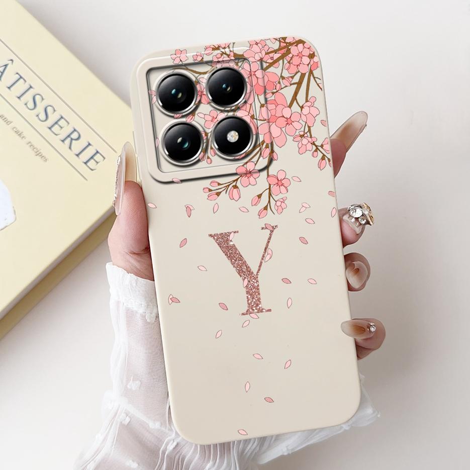 For Xiaomi Mi 14T Pro Cute Crown Letters Cover Soft Silicone Shockproof Phone Case For Xiaomi 14T Pro Mi14T 5G Shell 6.67'' Bags