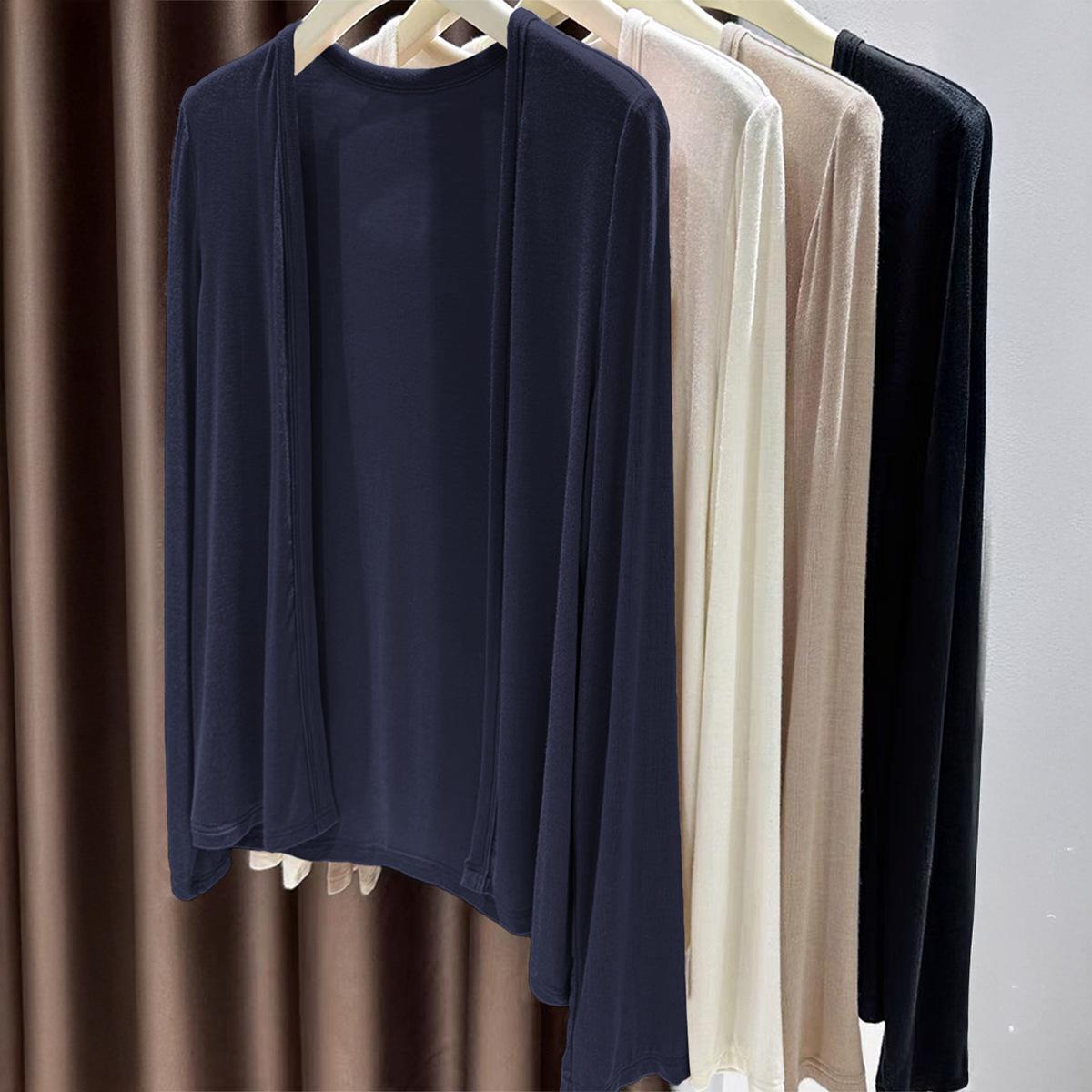 

Hot Girl Bottoming Long-sleeved Cardigan Shirt Women s T-shirt Women s Spring and Summer Independent Station XL синій