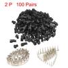 100 Pair 254mm 2 Pin Male Female -SM Housing Crimp Terminal Connector Universal