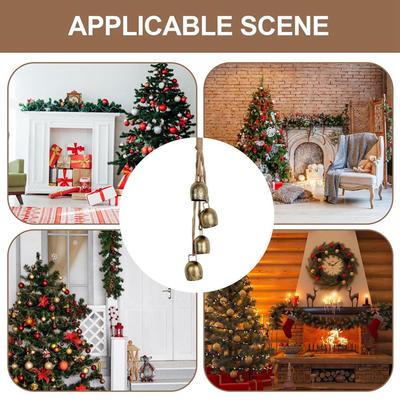 Christmas Cow Bells Rustic Vintage Bell Christmas Decoration Gold Rustic Bells Christmas Tree Hanging