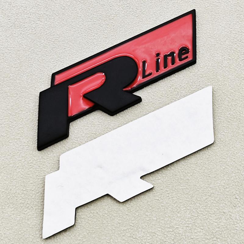 BSG1 For VOLKSWAGEN VW GTI 3D High-Quality Metal Chrome Logo R-Line R Car Emblem Badge Trunk Sticker For Volkswagen VW Polo Golf Pass