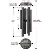 60" Extra Large Tuned Metal Wind Chime for Outdoor Relaxation - Low Tone Memorial Chime