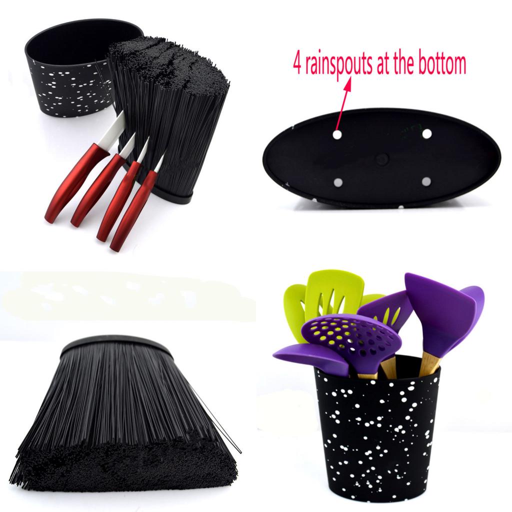 Oval Knives Cutlery Stand Block Universal Holder Storage Organizer Kitchen Set günstig kaufen