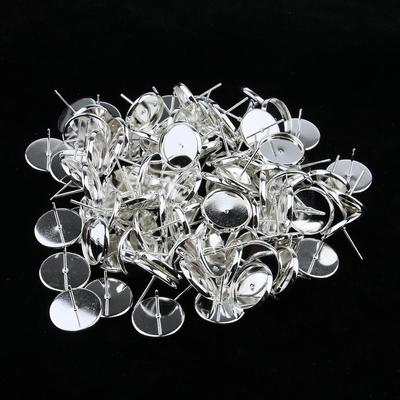 100 / Cabochon-Fassung mit leeren Ohrsteckern, Zubehör zum Herstellen
