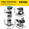 VEVOR Router Tool, 710W Wood Router, Router for Woodworking with 3 Router Collets