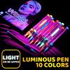10 Colors Glow In the Dark Body Paint Washable Fluorescent Temporary Markers Highlighters DIY UV Neon Face Paint Markers