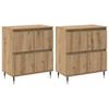 Storage Cabinet 2 Pcs Artisan Oak 60 X 35 X 70 Cm