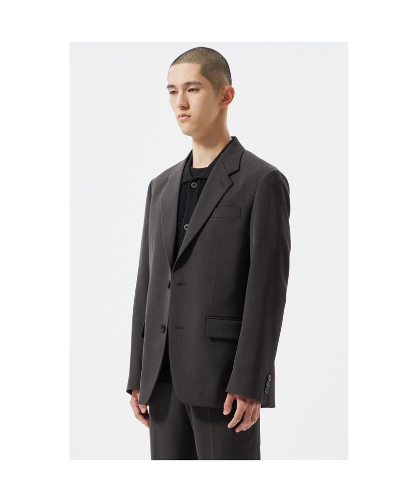 Customellow Dark Gray Slim Fit Setup Jacket Cwjam25404Gyd