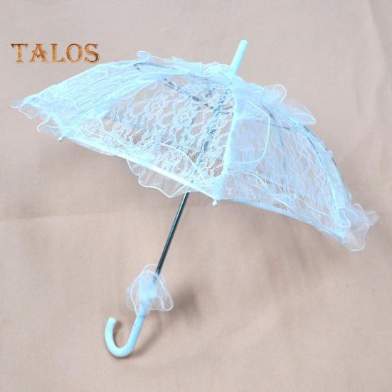 Umbrelă de broderie din dantelă de epocă, mâner lung, umbrelă decorativă ușoară, petrecere de nuntă, dans de mireasă, performanță, umbrelă de soare, recuzită pentru fotografie