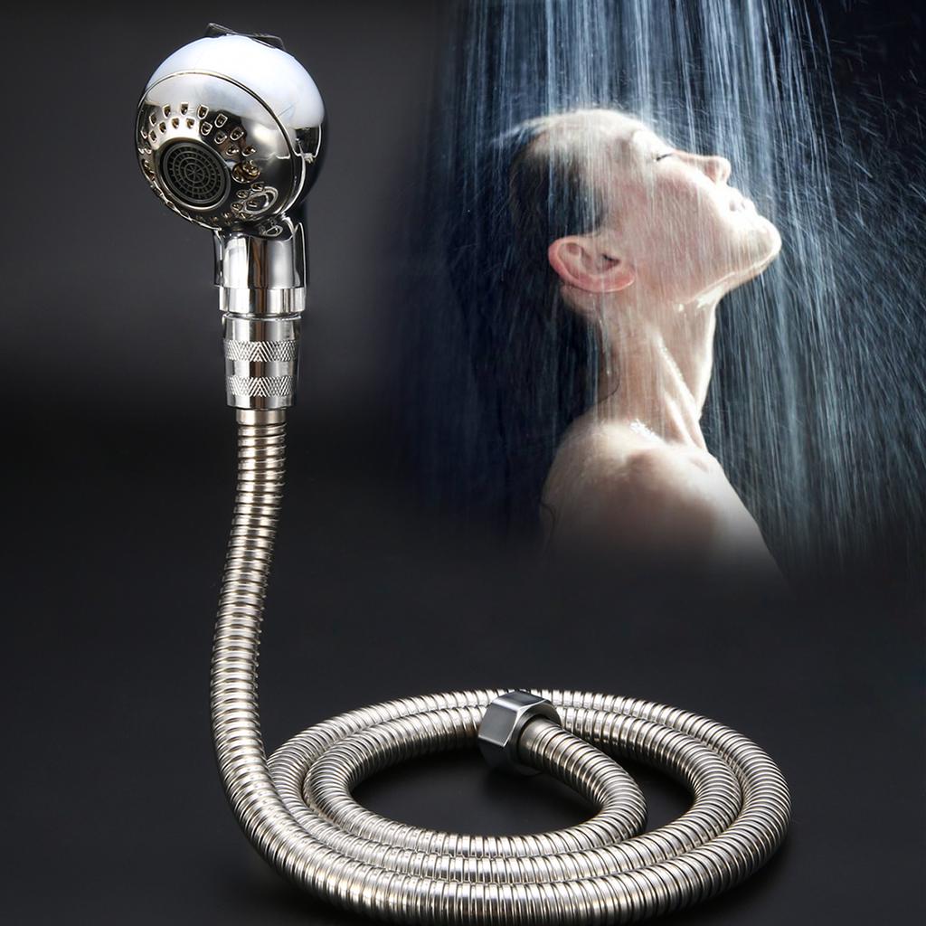120cm Zinc Alloy Hand Held Shower Head Set With Hose Home Salon shower faucet