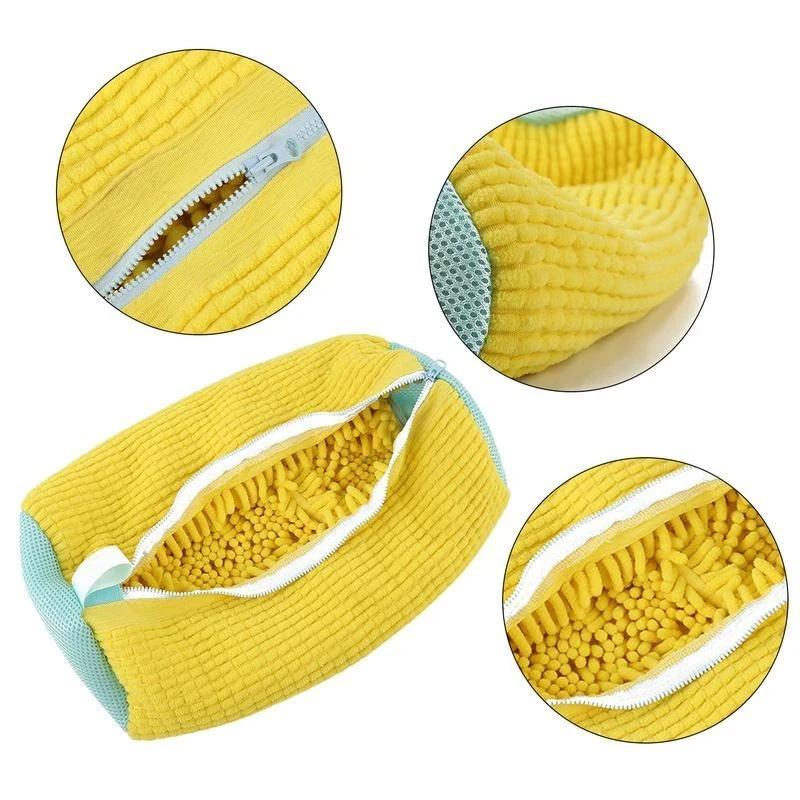 1PC Shoe Washing Bag Reusable Zipper Laundry Bag 360° All-Around Cleaning Sports Shoes Dirt Removal Shoe Cleaning Bag