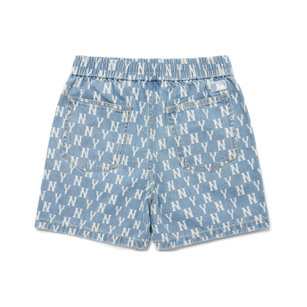 New MLB New York Yankees Denim Shorts Unisex Light Blue 3ADPM4023-50BLL