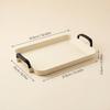 PET Plastic Serving Tray with Handles Clear Food Trays for Eating Diamond Texture Nesting Tea Serving Dishes Platter Tableware