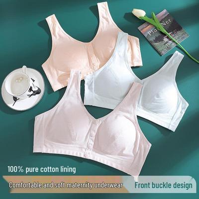 Zhangyan Modal Wire-Free Plus Size Front Closure Bra for Mature Women