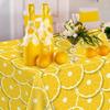 4 Pack Lemon Tablecloth Lemons Summer Party Tablecover Rectangle Table Cover 51 x 86 " Yellow Lemonade Disposable for Lemon Theme Birthday Party