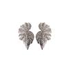Trendy 2026 European & American 3D Leaf Earrings: Bold Metal Statement Jewelry for Women