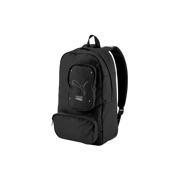 Puma Classic Large Logo Fabric Backpack Unisex Backpacks Black 078592-01 Black