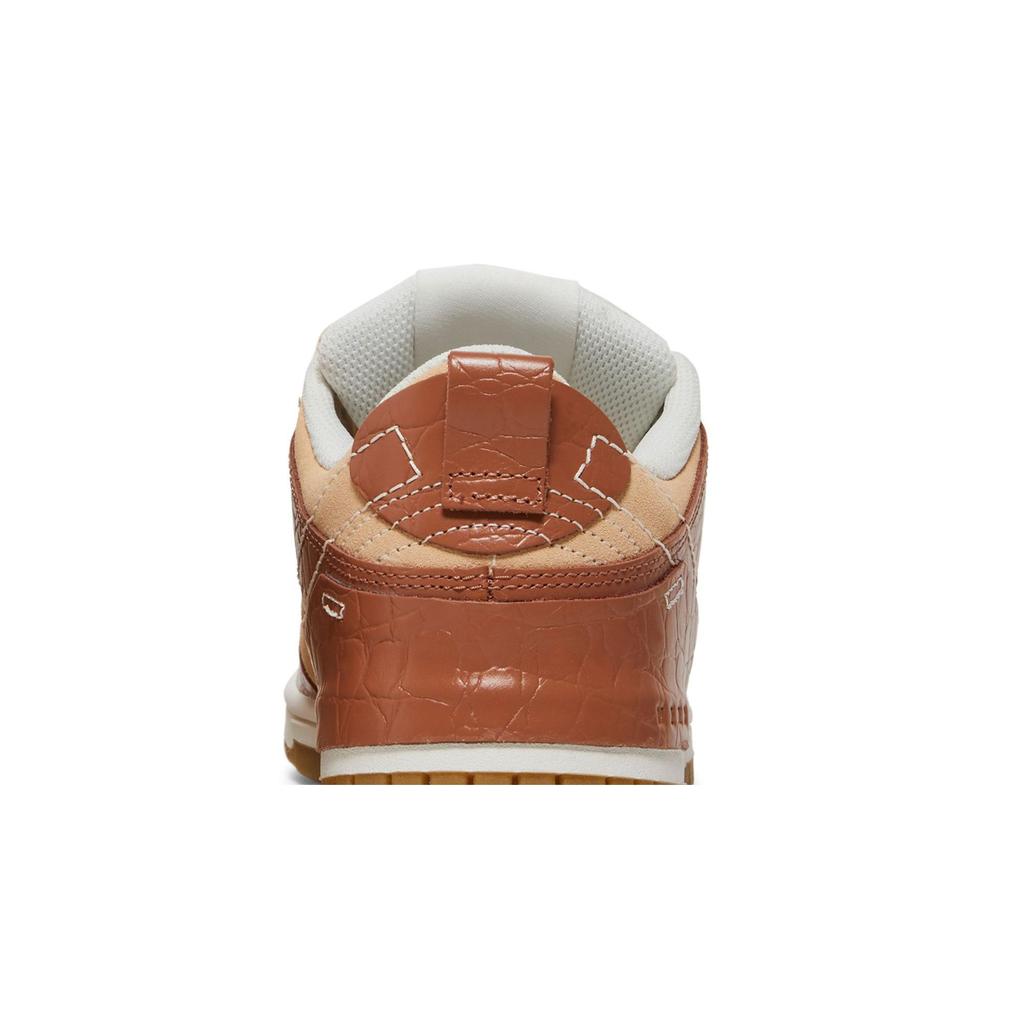 Nike Womens Dunk Low Disrupt 2 'Brown Crocodile' (women's sizes) Mineral Clay / Sail / White Onyx Skateboard Shoes DV1026 215