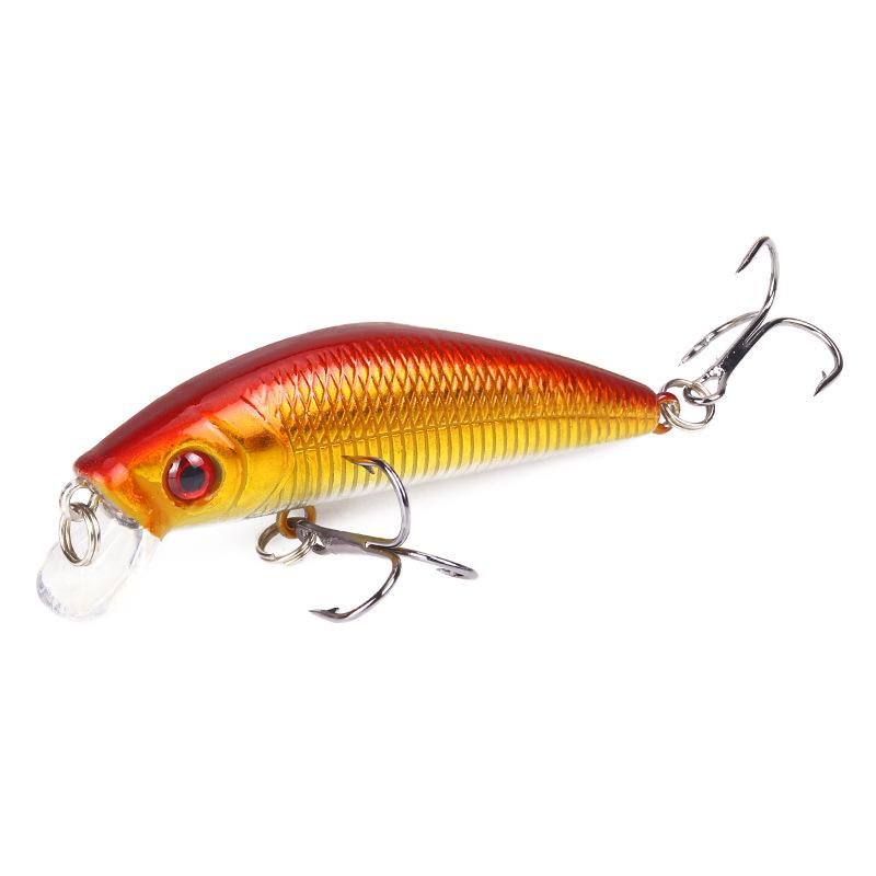 Luya Bait Mino 7cm/8.5g High Carbon Steel Three Anchor Hook Plastic Hard Bait Simulation Fake Bait Bait