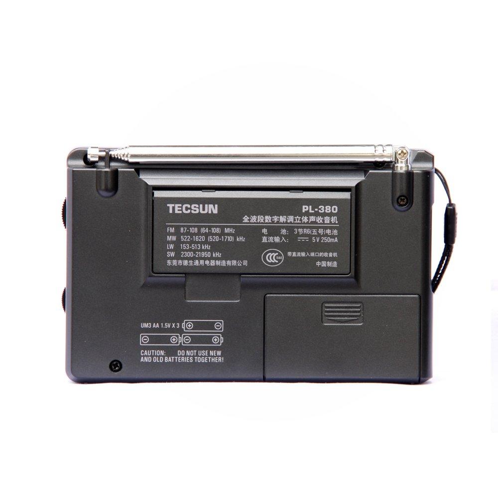 TECSUN Version Instruction Radio Digital PLL Portable Radio FM DSP Receiver PL380 Black XHDATA® PL-380 (Japanese Manual) Stereo/LW/SW/MW (Black)