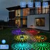 Garten im Freien Solar-LED-Leuchten RGB-Mehrfarbenbeleuchtung Solar-Weg-Rasen-Licht-Weihnachtsgarten-dekorative Landschaftsglanzlampen