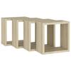 Würfelförmiges Dekor-Regal-Set, 4-teilig, Wanddekoregal, 30x15x30 Cm
