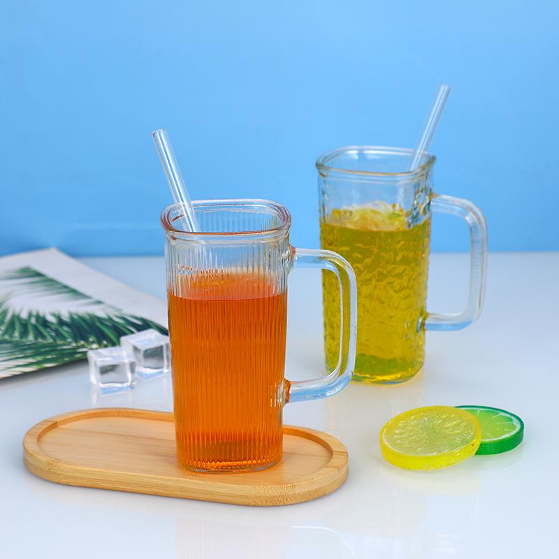 Ins Style Square Glass Cup with Handle - Perfect for Coffee, Tea, or Milk Beverages