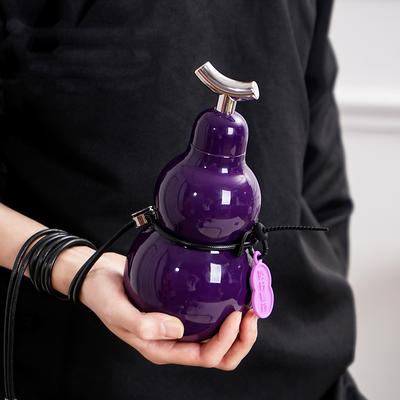 316 Stainless Steel Gourd Flask 390ml, Portable Hip Flask with Shoulder Strap, Leak-Proof Alcohol Bottle for Travel Hiking Camp