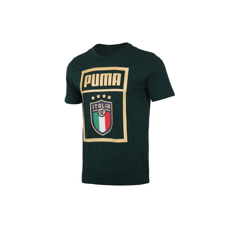 PUMA Large Printing Breathable Casual Round Neck Short Sleeve Green Men s 757504-18 XS