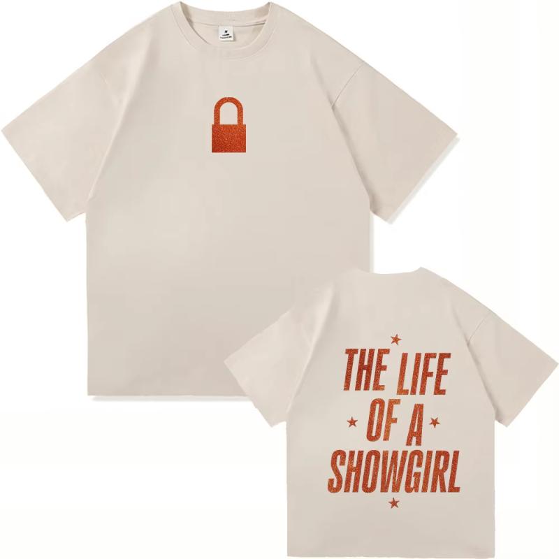 TS 12 The Life of A Showgirl Album TShirt Fashion Men Women Clothing Harajuku High Quality Tops for Lover Gifts Cotton TShirts