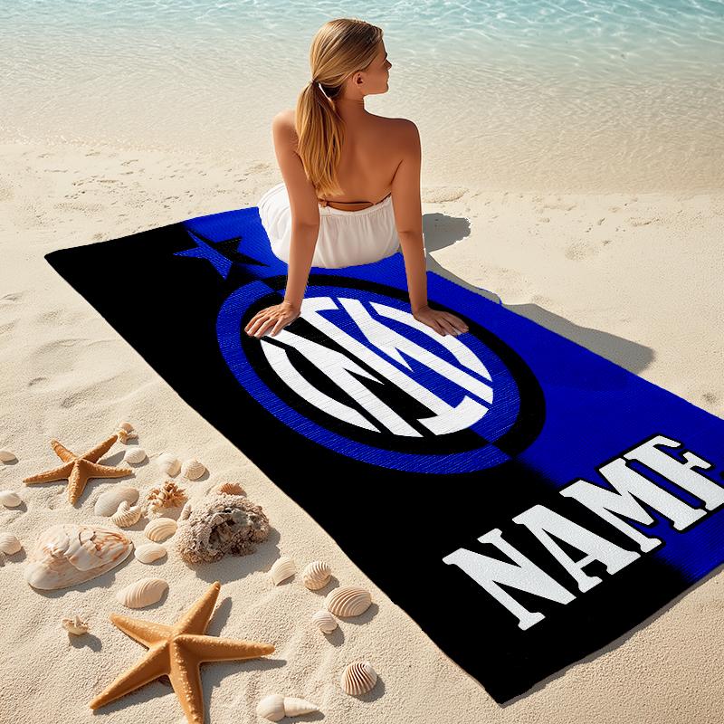 Personalized "Juventus FC Logo Art" Beach Towel Microfiber Beach Towel Thin Absorbent for Beach Swimming Yoga Bath Sports. 0910121