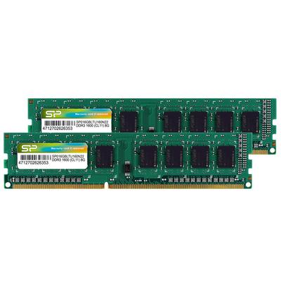Silicon Power Desktop PC Memory DDR3 1600 PC3-12800 8GB X 2 (16GB) 240Pin 1.5V CL11 Mac Compatible SP016GBLTU160N22