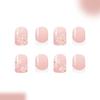 24pcs Press on Nail Flower False Nail With Short Shape And Glossy Finish Acrylic Nail Decoration for Wedding Parties