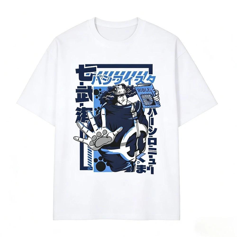 2026 Hot Sale One Piece Bartholomew Kuma Cartoon Print Tshirt Casual Streetwear Unisex Family Matching Short Sleeve Tops