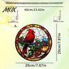 Colorful Holiday Porch Ornaments Christmas 2D Acrylic Suncatcher, Stained Glass Style Black Cat Window Hanging, Festive Door Sign Hanging Plaque with