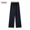 YUZHAOLIN Women's Summer Elastic Waist Straight-Leg Pants