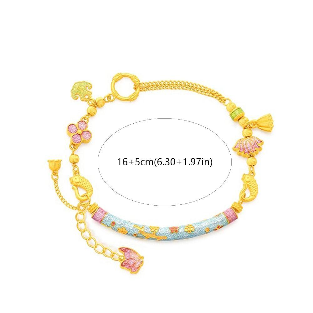 Exquisite Charm New Chinese Style Bracelet Jewelry Accessories Enamel Hand Ring  Gift