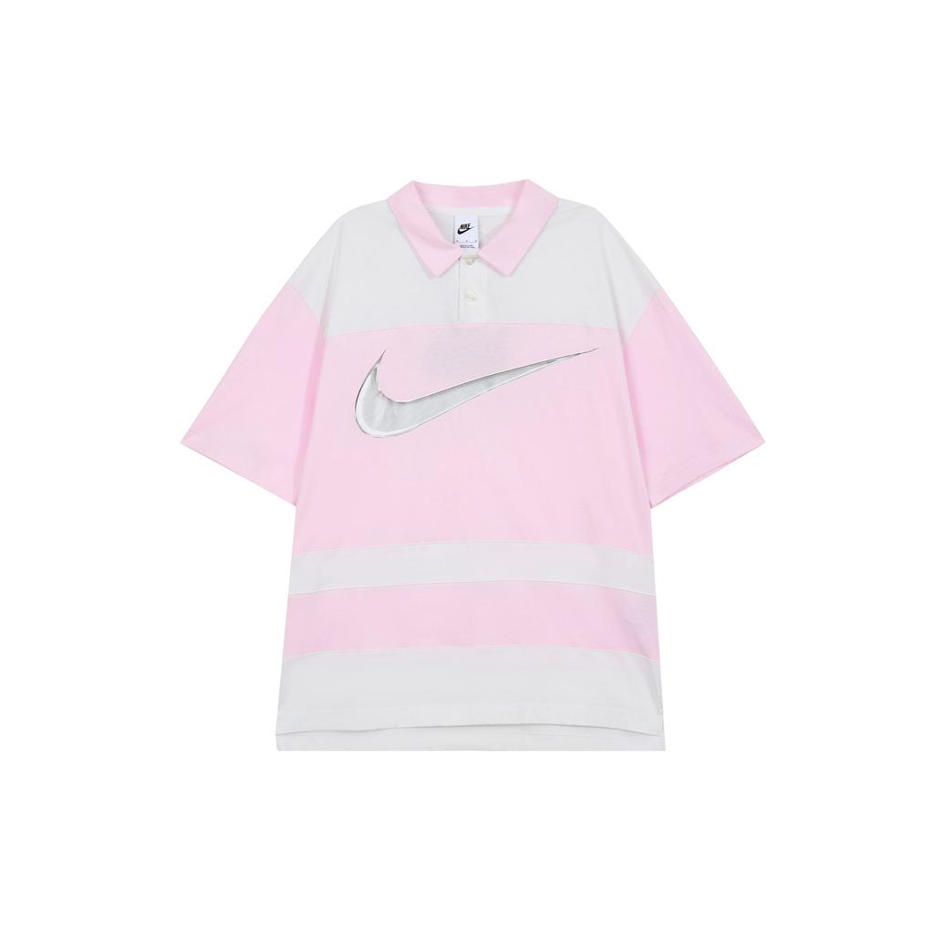 Nike Sportswear Color Block Short Sleeve Polo Shirt Men Tops Foam-Pink FN3694-125
