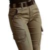 Women Pants Solid Color Ankle Tied Elegant Zipper Pockets Button Office Lady Trousers for Autumn Winter