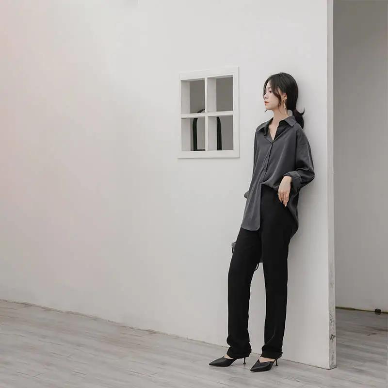 Retro Unique and Chic Purple Shirt Top for Women Spring Design Sense Niche Professional Temperament
