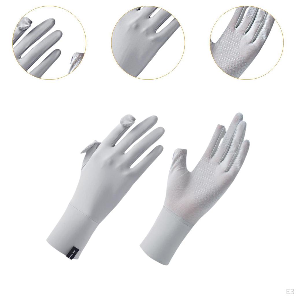 Sun Protection Gloves for Women Driving Breathable Thin Summer Sunblock Golf