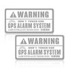 Anti-theft Anti-theft Prank Accident Prevention Security Sticker Sticker GPS WARNING Car Bicycle Bike Waterproof Waterproof (Clear & White, 2 Pieces)