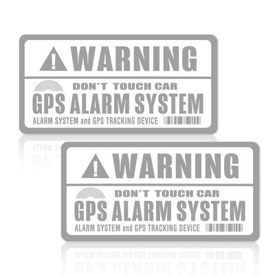 Anti-theft Anti-theft Prank Accident Prevention Security Sticker Sticker GPS WARNING Car Bicycle Bike Waterproof Waterproof (Clear & White, 2 Pieces)