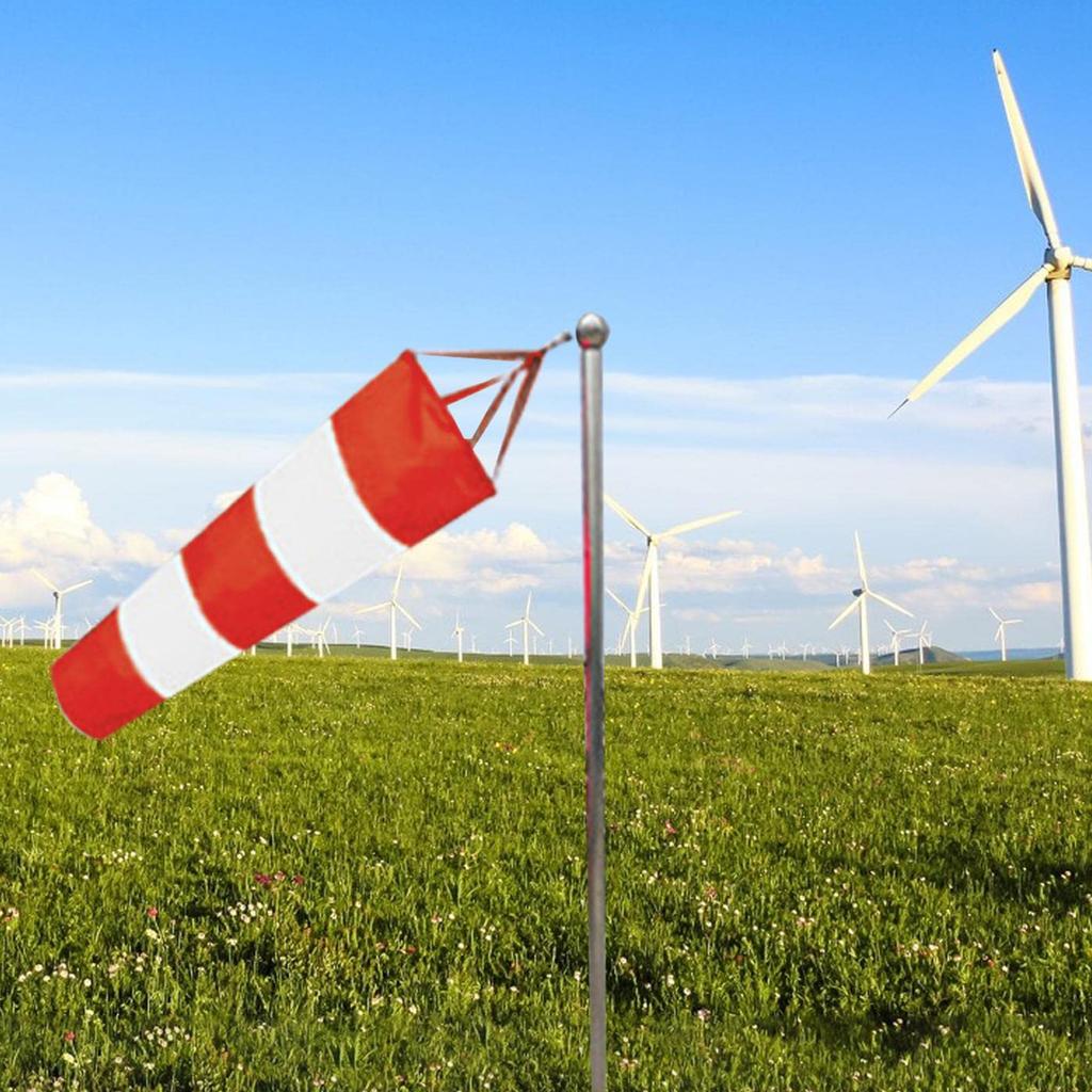 Weatherproof Windsock Wind Direction Bag with Fluorescent Belt Hanging Plastic Weathervane for Gardens Lawns and Patios