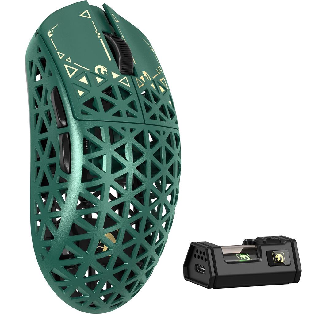 MAMBASNAKE M5 Ultra Carbon Fiber Wireless Gaming PAW3950MAX Nordic52840 Mouse, Ultra-Lightweight 39g±3g, Wireless, 8000Hz, 2.4g/Bluetooth/USB-C,