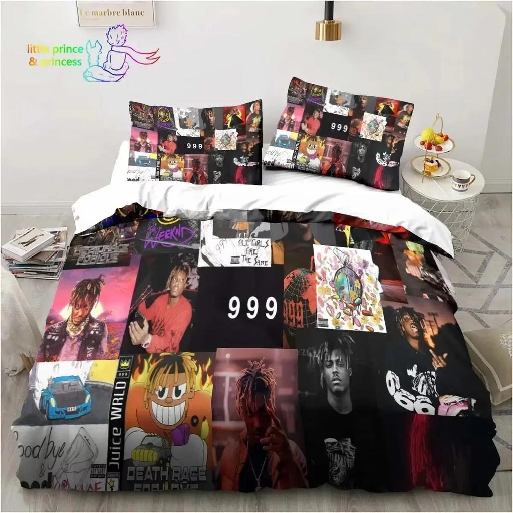 Rap Singer Juice Wrld 3D NEW Duvet Cover Pillowcase Bedding Set Adult Boy Girl Bedroom Decoration Children Single Double Large