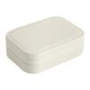 Leather Zipper Stud Earrings Storage Jewelry Box with Baffle Earrings Ring Large Capacity Jewelry Jewelry Portable Box