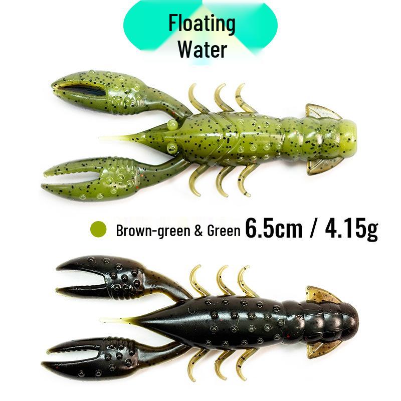 

Large Bionic Lobster Soft Lure - Floating Shrimp Black Pit for Perch, Mandarin Fish, Ned Rig & Drop Shot.
